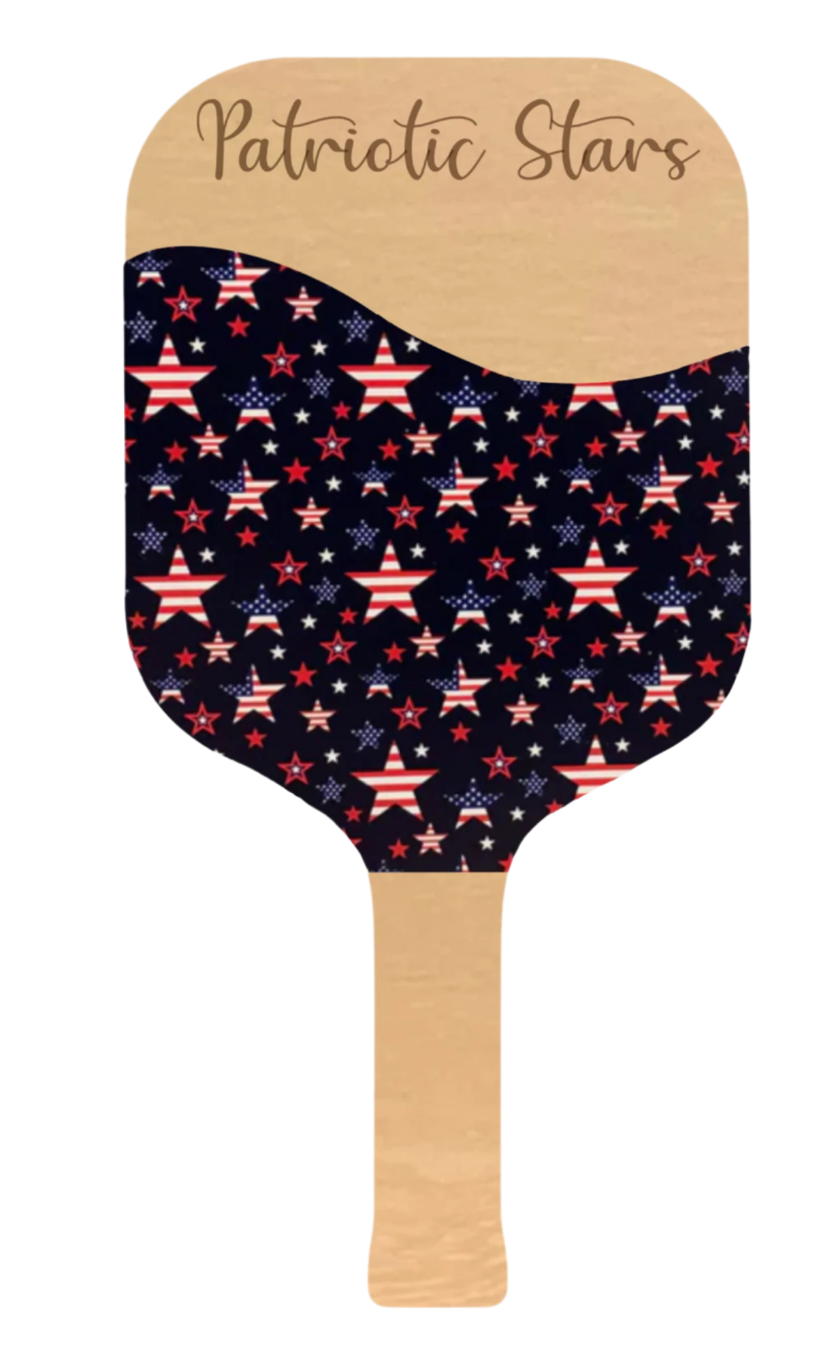 Patriotic Stars on Birch Pickleball Paddle Open Playce Saver