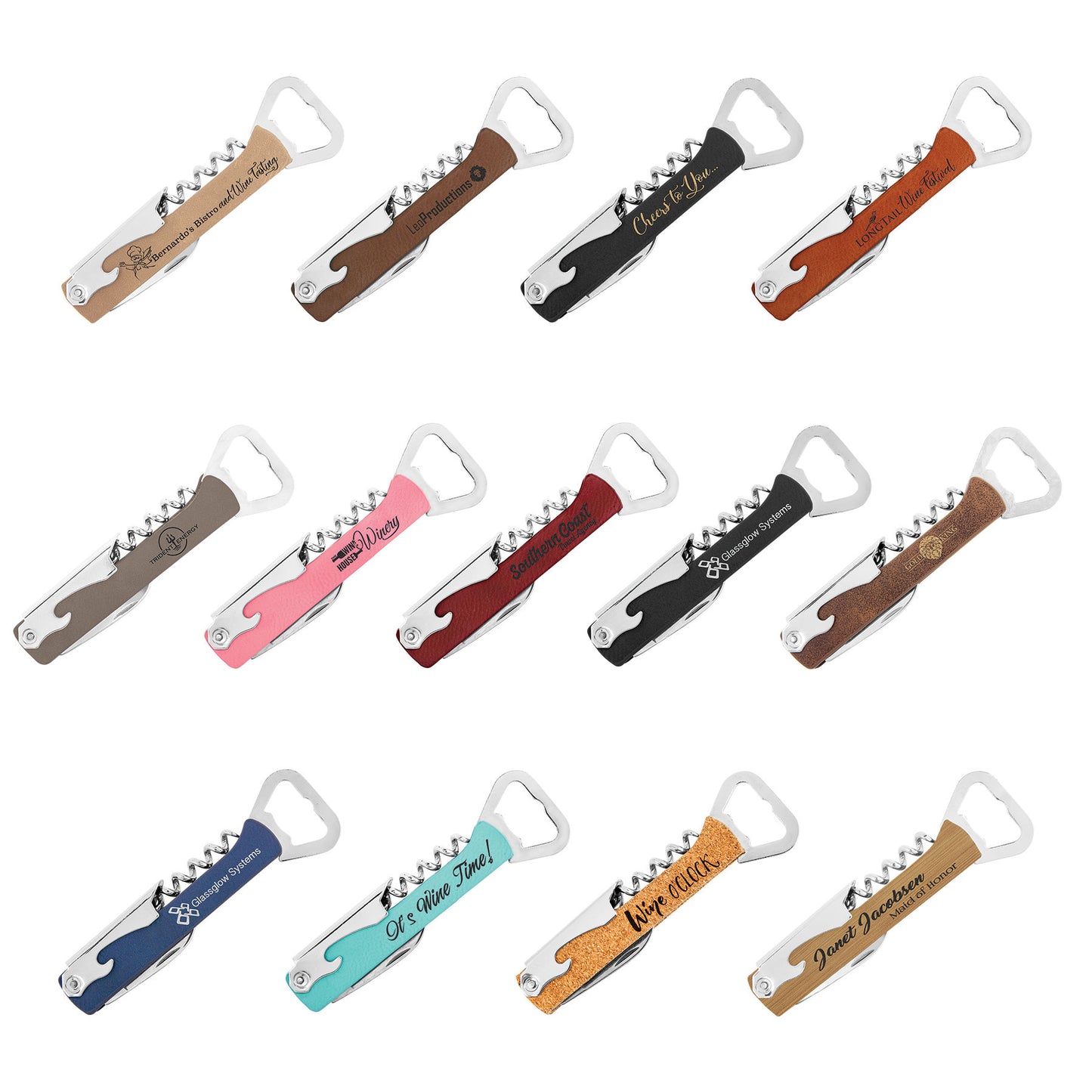 Corkscrew Bottle Opener- Leatherette