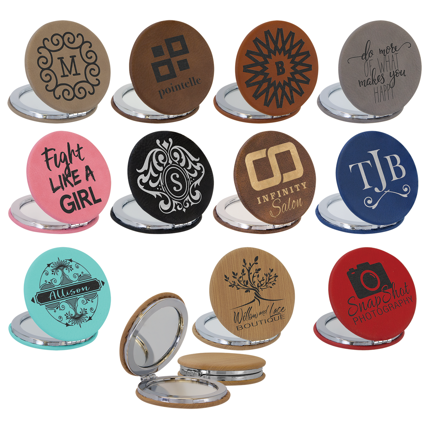 Compact Mirror Leatherette