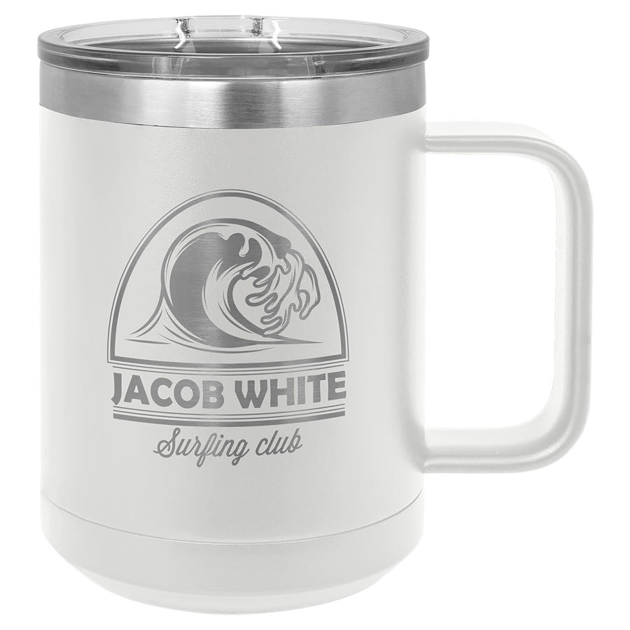 Stainless Steel Insulated Coffee Mug with Slider Lid
