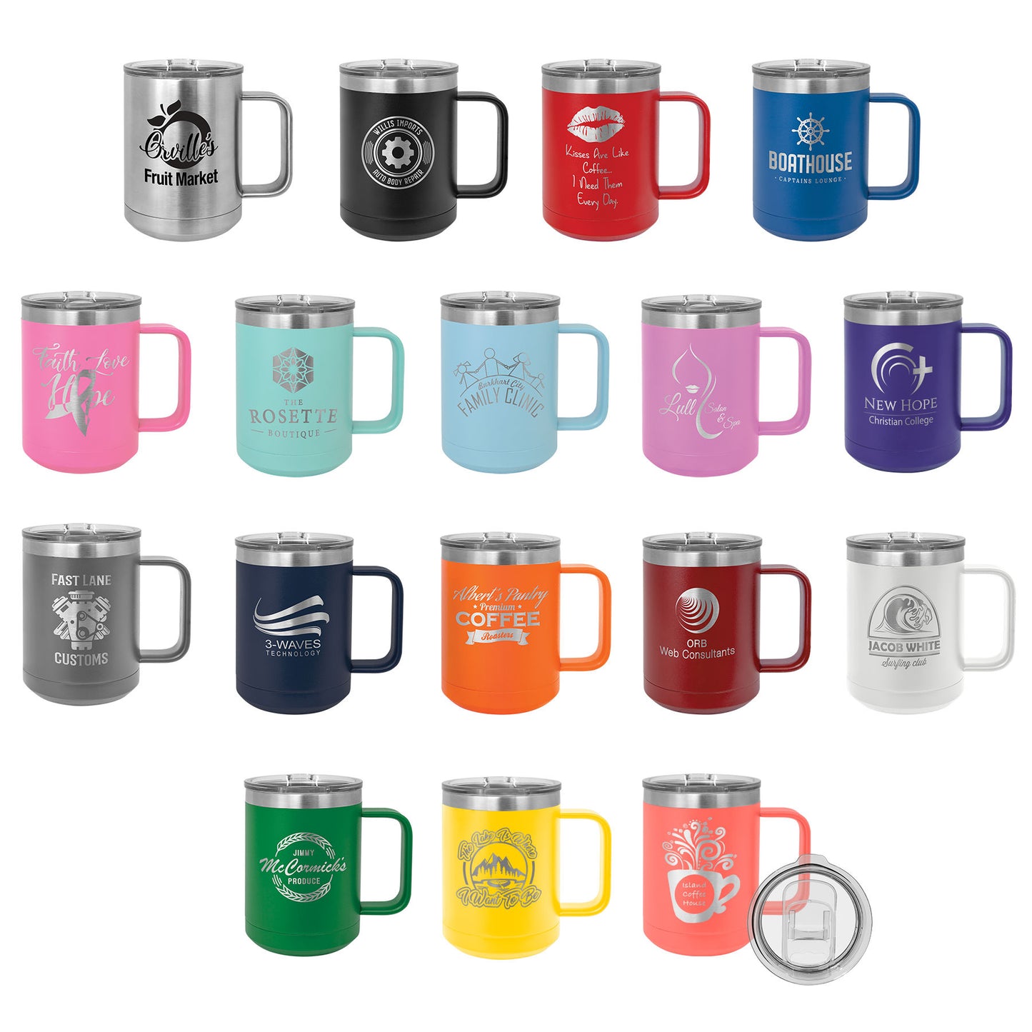 Stainless Steel Insulated Coffee Mug with Slider Lid
