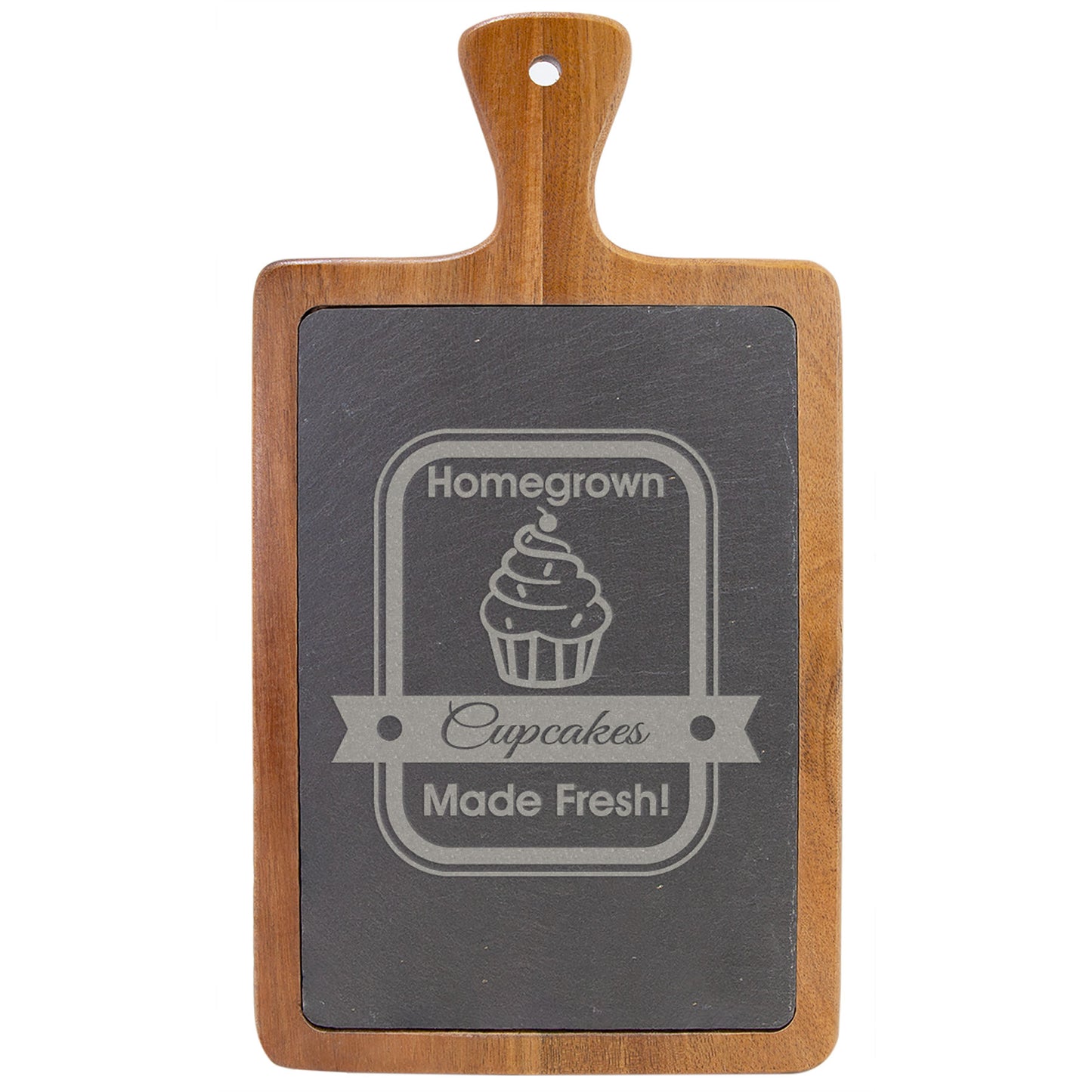 Acacia Wood and Slate Cutting Board
