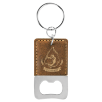 Bottle Opener Leatherette Keychains